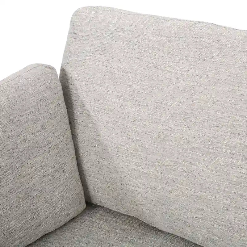 Canapé 3 places moderne 80,25 avec accoudoirs évasés, coussins et pieds en bois