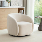 Fauteuil d'appoint pivotant à 360° en velours style glamour moderne