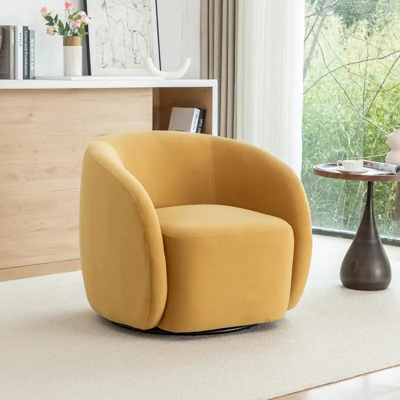 Fauteuil d'appoint pivotant à 360° en velours style glamour moderne