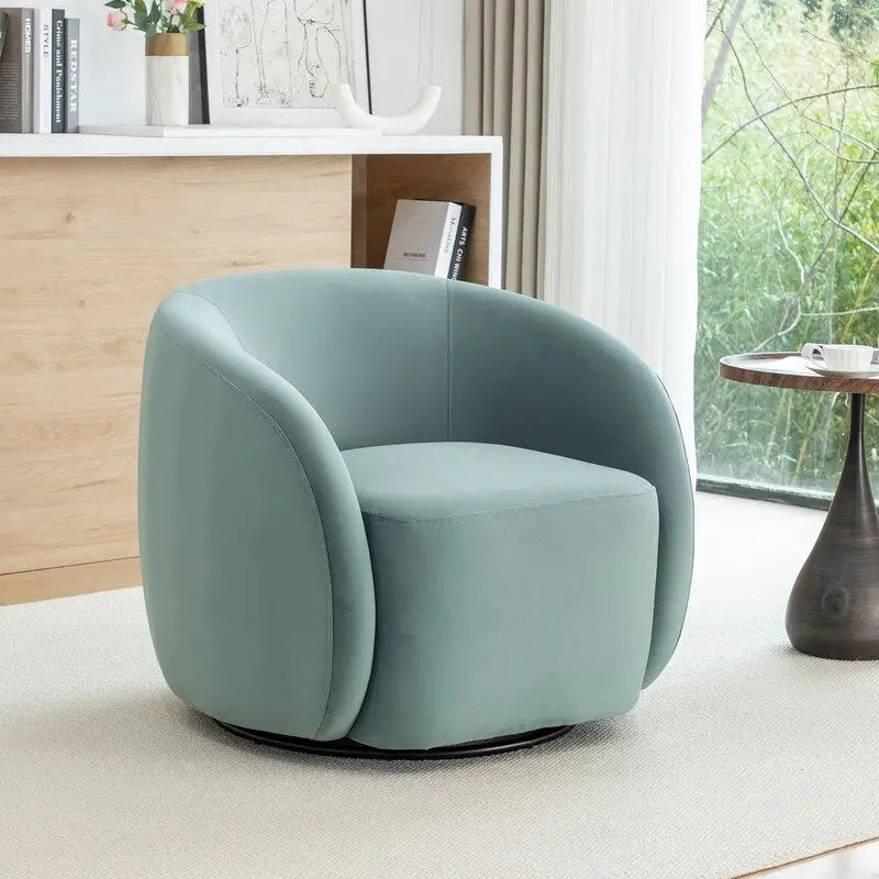 Fauteuil d'appoint pivotant à 360° en velours style glamour moderne