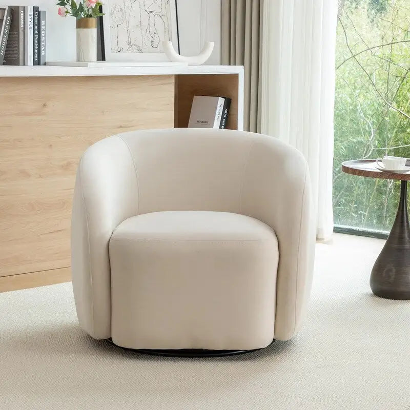 Fauteuil d'appoint pivotant à 360° en velours style glamour moderne