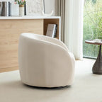 Fauteuil d'appoint pivotant à 360° en velours style glamour moderne