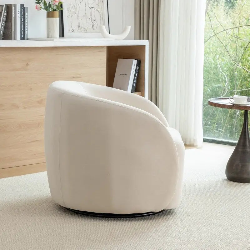 Fauteuil d'appoint pivotant à 360° en velours style glamour moderne