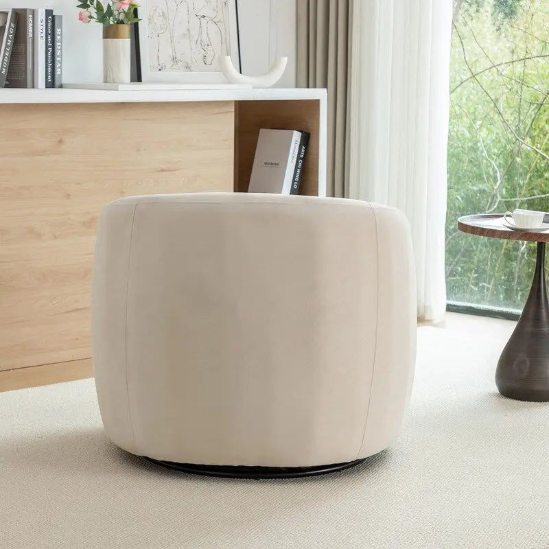 Fauteuil d'appoint pivotant à 360° en velours style glamour moderne