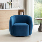 Fauteuil d'appoint pivotant à 360° en velours style glamour moderne