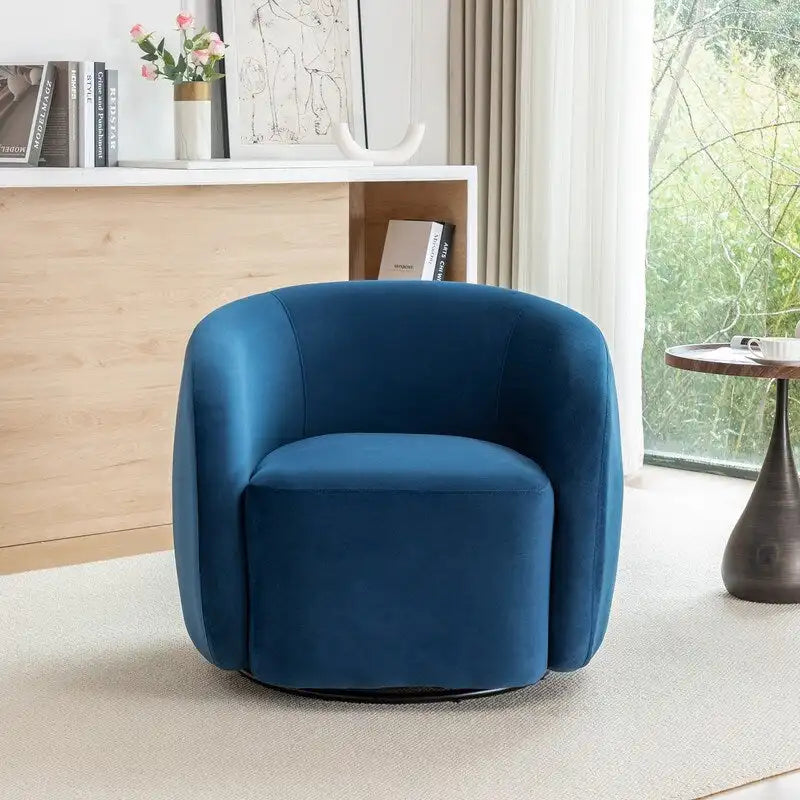 Fauteuil d'appoint pivotant à 360° en velours style glamour moderne