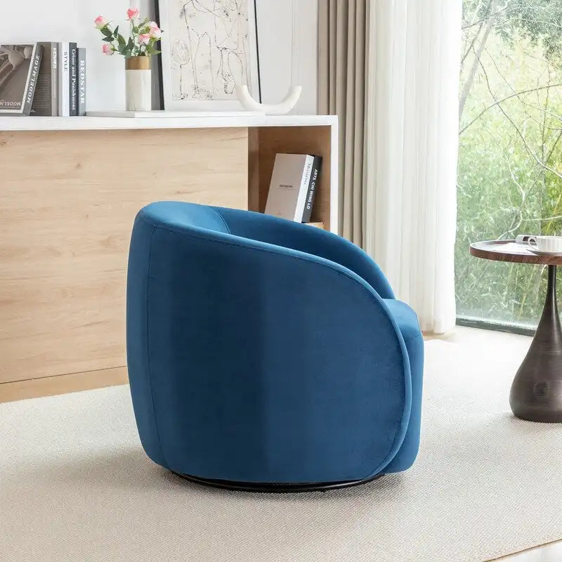 Fauteuil d'appoint pivotant à 360° en velours style glamour moderne