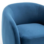 Fauteuil d'appoint pivotant à 360° en velours style glamour moderne