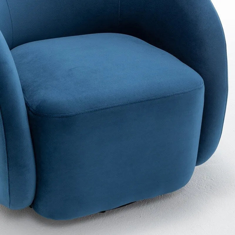Fauteuil d'appoint pivotant à 360° en velours style glamour moderne