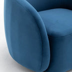 Fauteuil d'appoint pivotant à 360° en velours style glamour moderne
