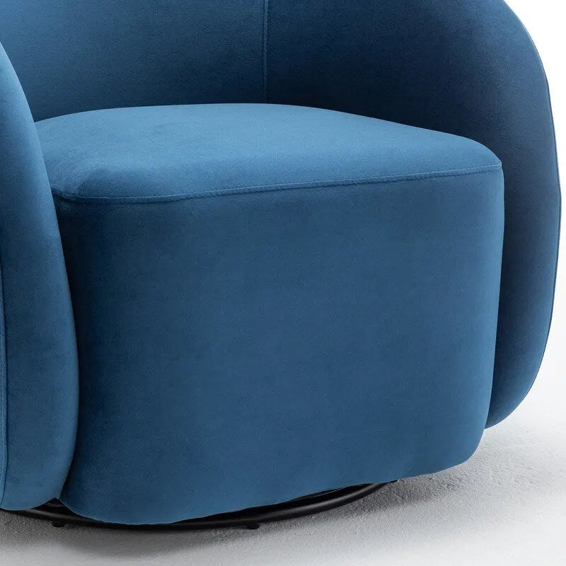 Fauteuil d'appoint pivotant à 360° en velours style glamour moderne