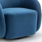 Fauteuil d'appoint pivotant à 360° en velours style glamour moderne