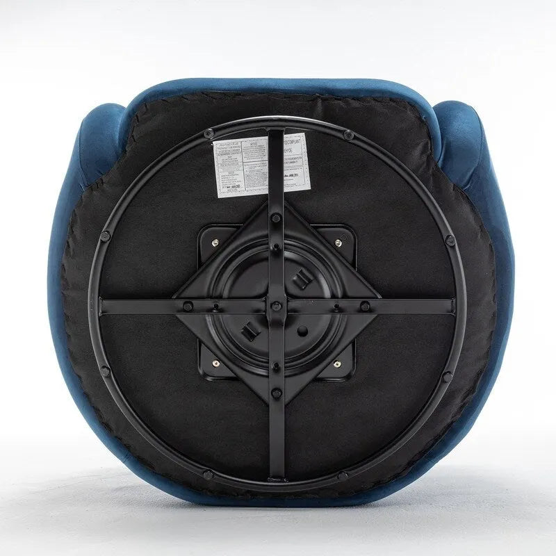 Fauteuil d'appoint pivotant à 360° en velours style glamour moderne