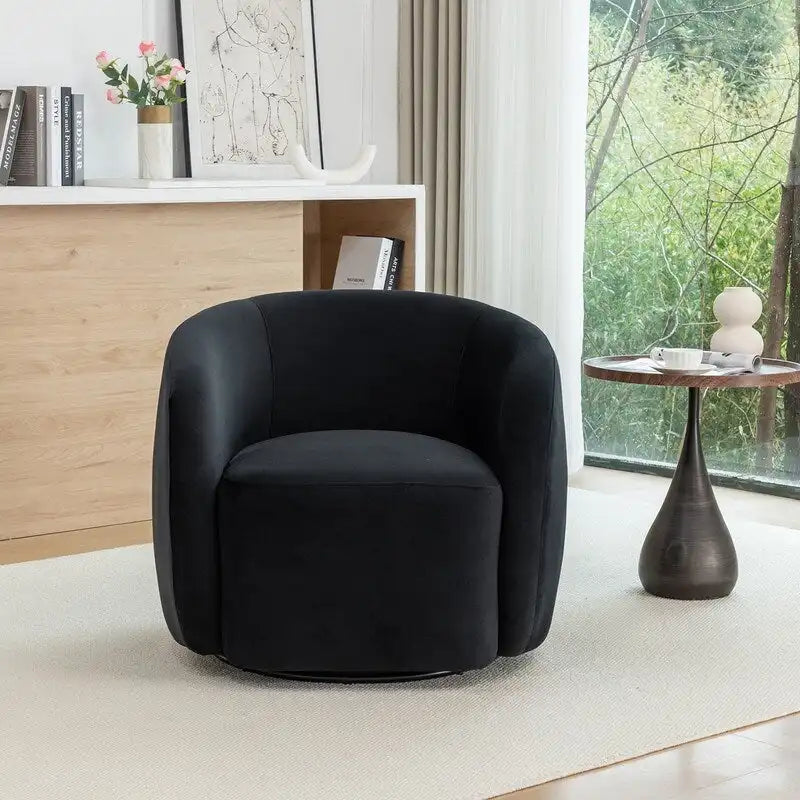 Fauteuil d'appoint pivotant à 360° en velours style glamour moderne