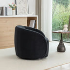 Fauteuil d'appoint pivotant à 360° en velours style glamour moderne