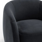 Fauteuil d'appoint pivotant à 360° en velours style glamour moderne
