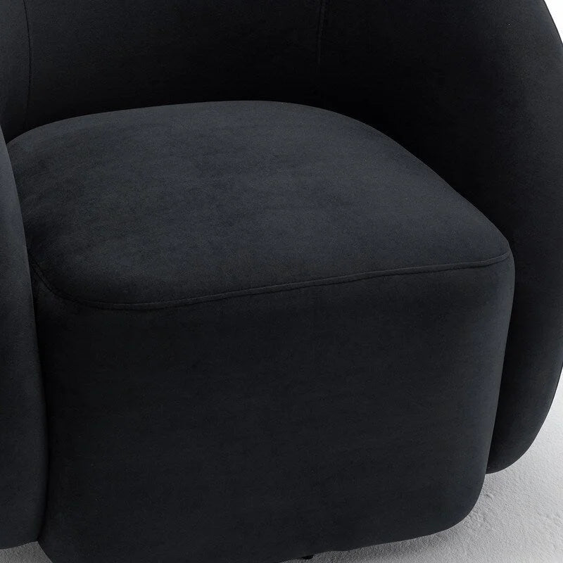 Fauteuil d'appoint pivotant à 360° en velours style glamour moderne