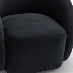 Fauteuil d'appoint pivotant à 360° en velours style glamour moderne