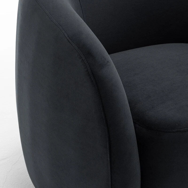 Fauteuil d'appoint pivotant à 360° en velours style glamour moderne