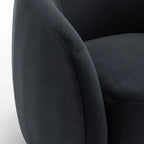 Fauteuil d'appoint pivotant à 360° en velours style glamour moderne
