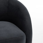 Fauteuil d'appoint pivotant à 360° en velours style glamour moderne
