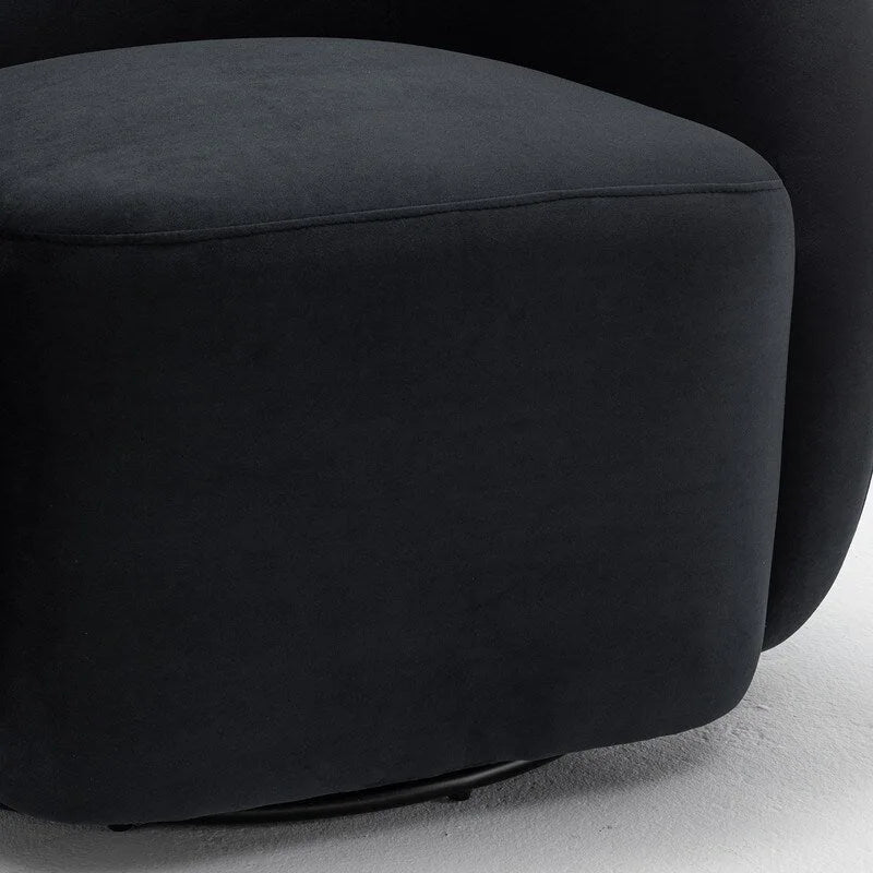 Fauteuil d'appoint pivotant à 360° en velours style glamour moderne