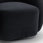 Fauteuil d'appoint pivotant à 360° en velours style glamour moderne