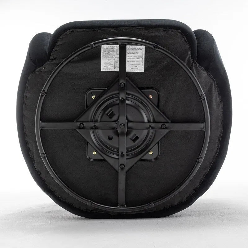Fauteuil d'appoint pivotant à 360° en velours style glamour moderne