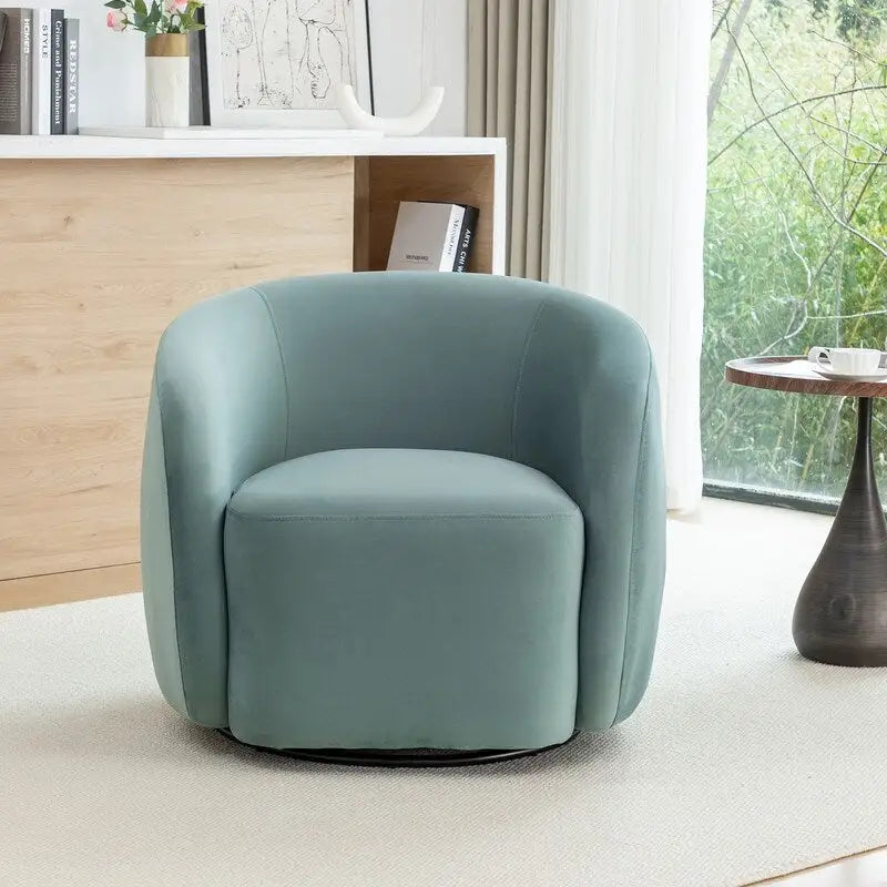 Fauteuil d'appoint pivotant à 360° en velours style glamour moderne