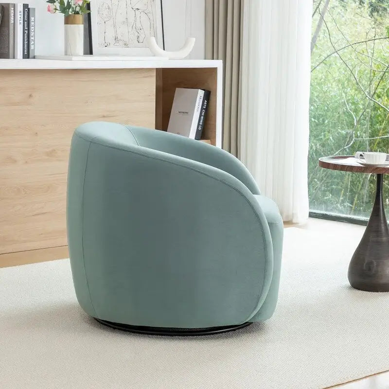 Fauteuil d'appoint pivotant à 360° en velours style glamour moderne