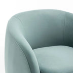 Fauteuil d'appoint pivotant à 360° en velours style glamour moderne