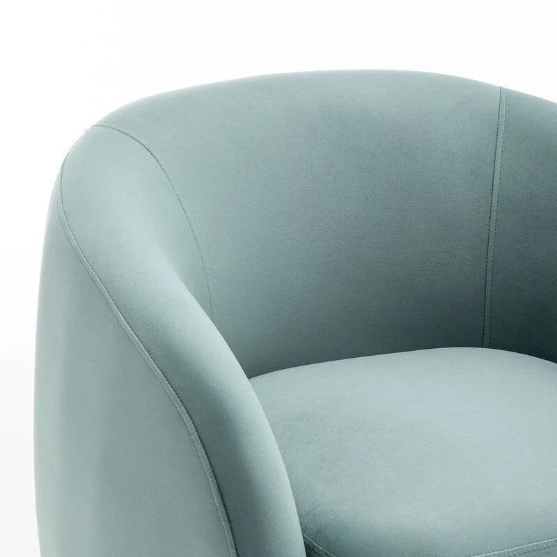 Fauteuil d'appoint pivotant à 360° en velours style glamour moderne