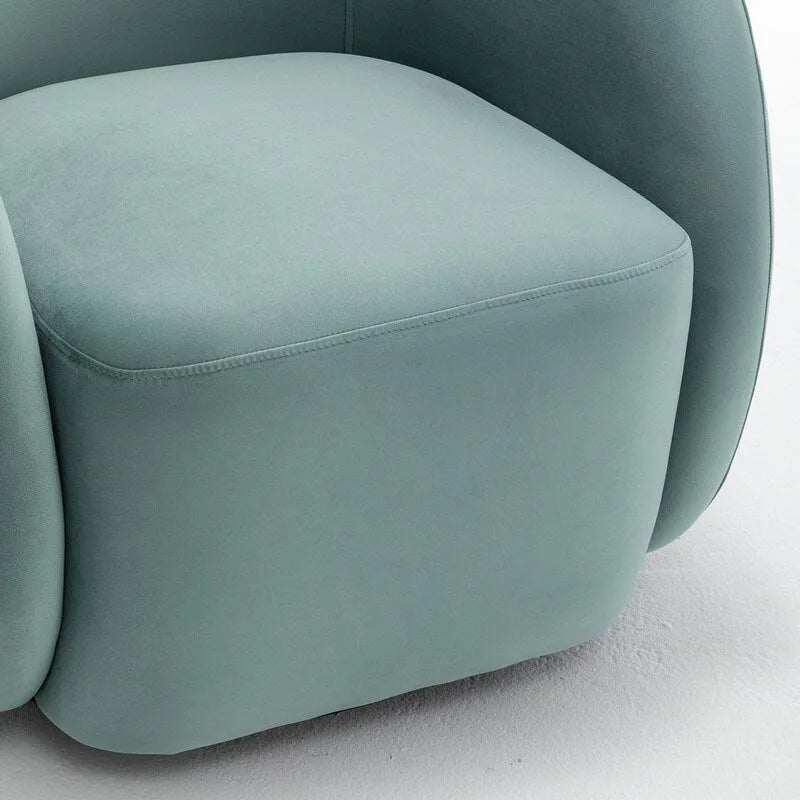 Fauteuil d'appoint pivotant à 360° en velours style glamour moderne