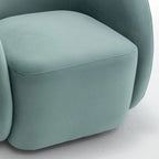 Fauteuil d'appoint pivotant à 360° en velours style glamour moderne