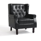 Lot de 2 chaises d'appoint capitonnées en similicuir végétalien