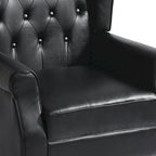 Lot de 2 chaises d'appoint capitonnées en similicuir végétalien
