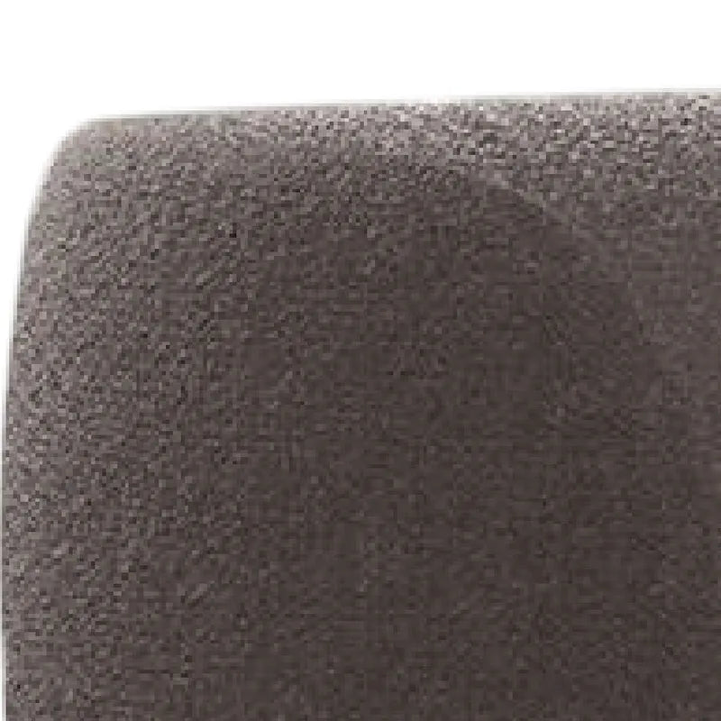 Causeuse, 64 pouces, Boucle gris anthracite, Forme incurvée en rognon