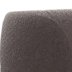 Causeuse, 64 pouces, Boucle gris anthracite, Forme incurvée en rognon