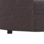 Causeuse, 64 pouces, Boucle gris anthracite, Forme incurvée en rognon
