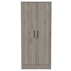 19.7 Armoire double moderne avec deux étagères et un tiroir pour chambre à coucher
