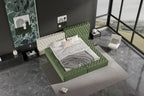 King Special-shaped Upholstered Platform Bed with Storage