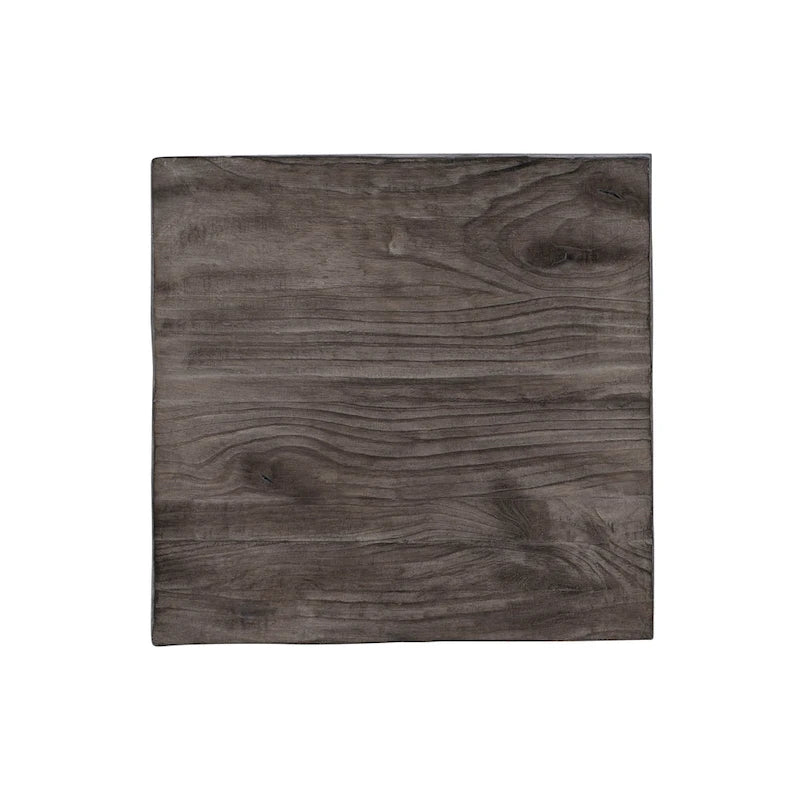 Table d'appoint caisse en bois carrée rustique Hagen