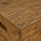 Table d'appoint caisse en bois carrée rustique Hagen