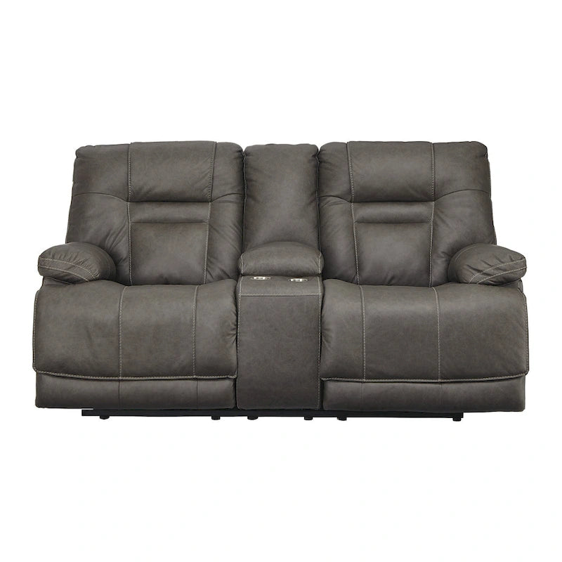 Causeuse inclinable électrique réglable en cuir Wurstrow