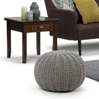 Pouf rond tricoté main Grandville Boho