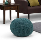 Pouf rond tricoté main Grandville Boho