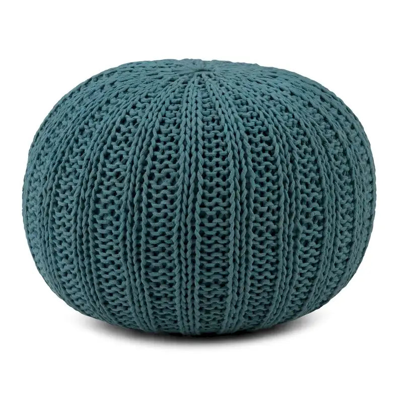 Pouf rond tricoté main Grandville Boho
