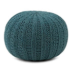 Pouf rond tricoté main Grandville Boho