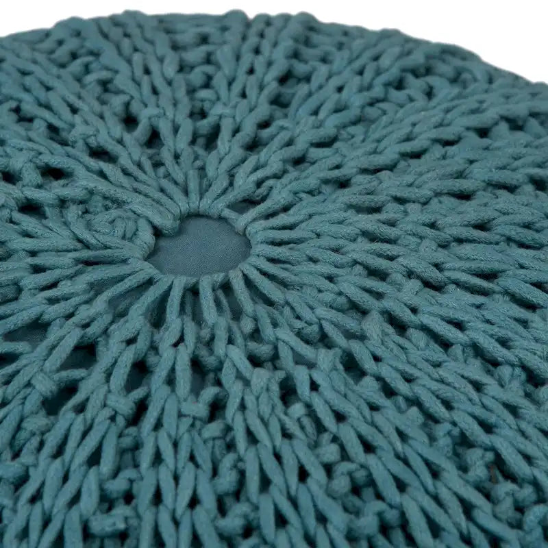 Pouf rond tricoté main Grandville Boho