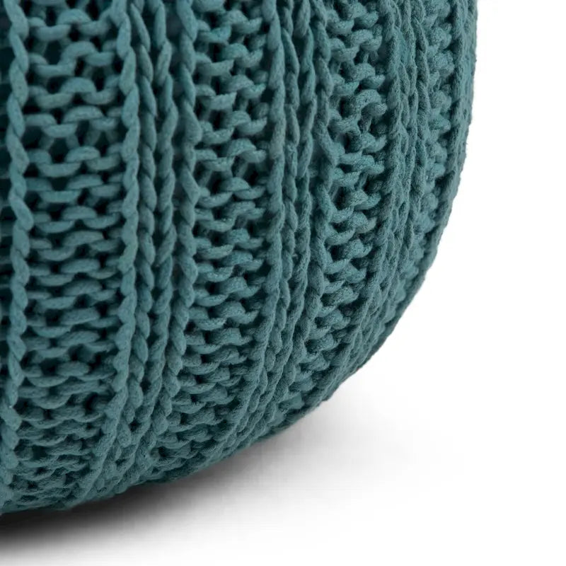 Pouf rond tricoté main Grandville Boho